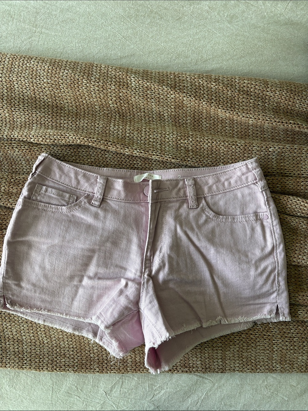 LC Lauren Conrad Pale Pink Denim Cutoff Shorts
